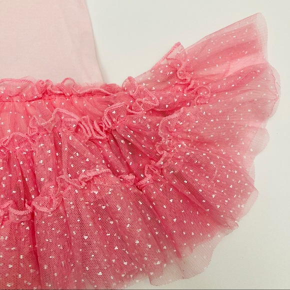 Baby Girl Cherry Pink Tutu Bodysuit Dress - Picture 7 of 7